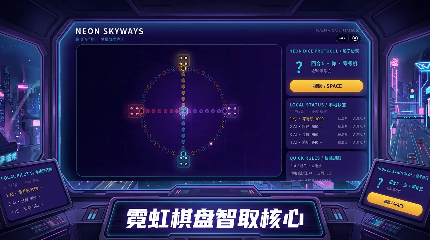 霓虹飞行棋截图3